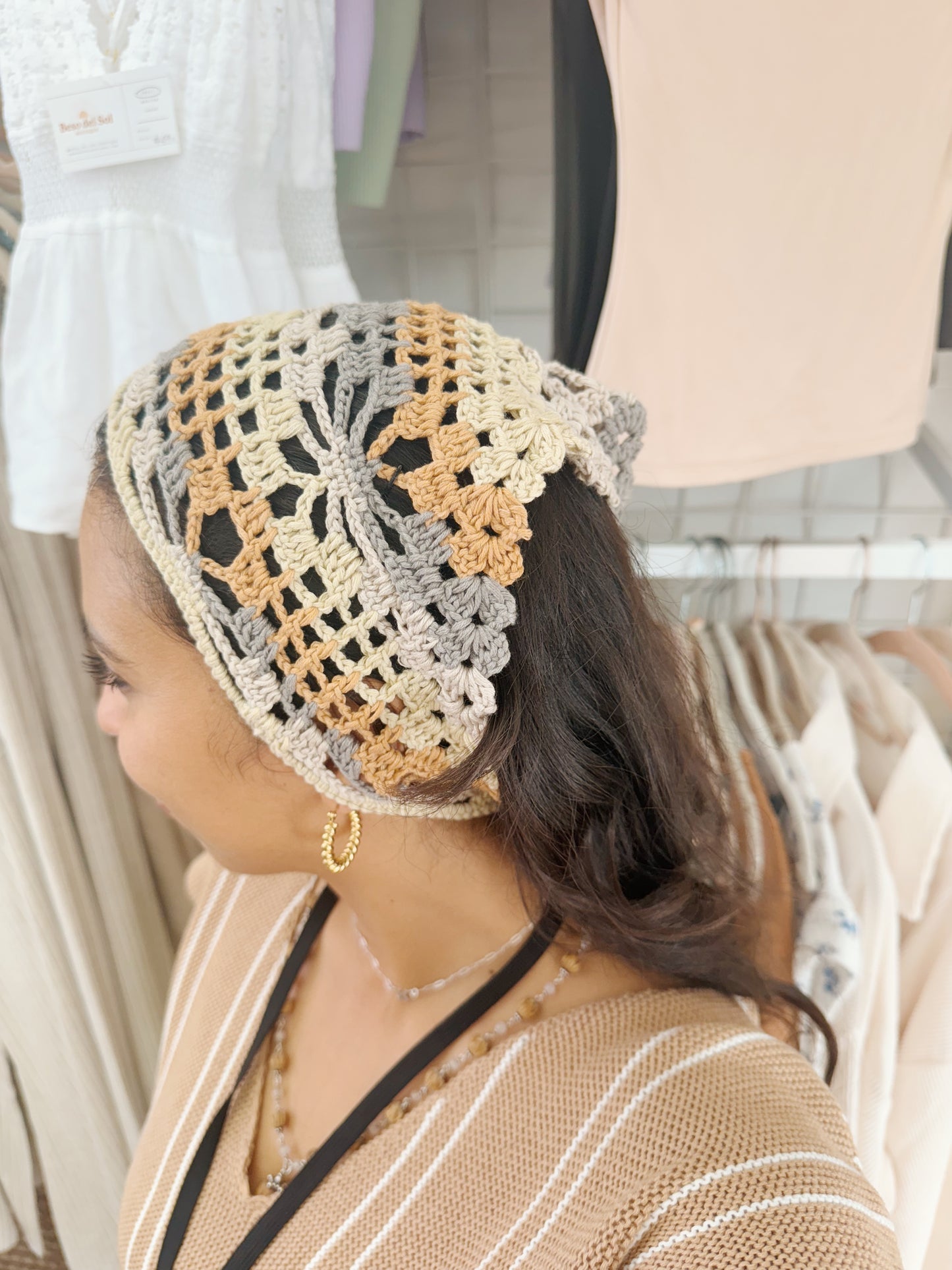 Helena Crochet Head Scarf