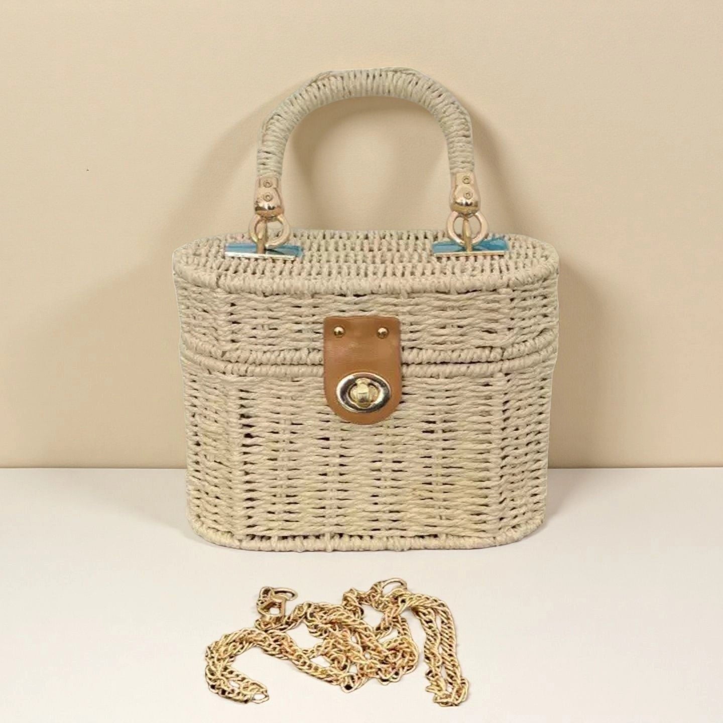 Andrea Handwoven Straw Bag