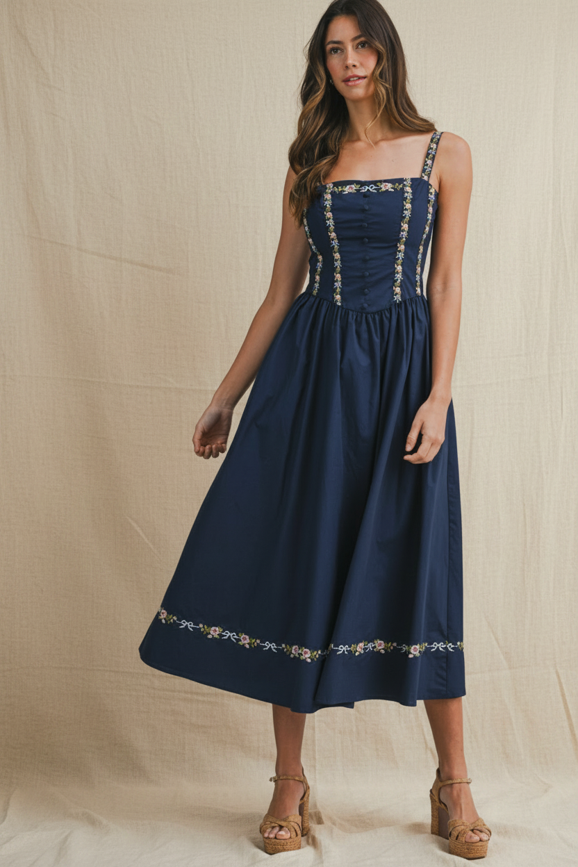 Paige Embroidered Dress