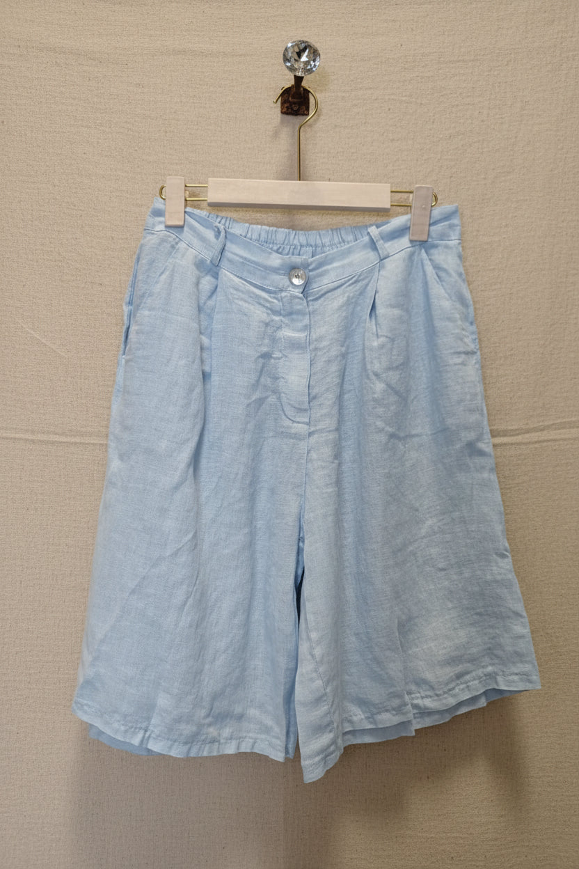 Skyblue Linen Bermudas