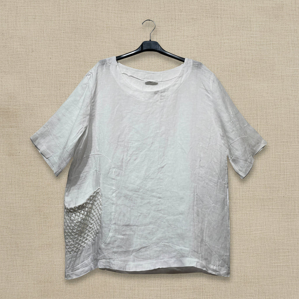 White Linen Top