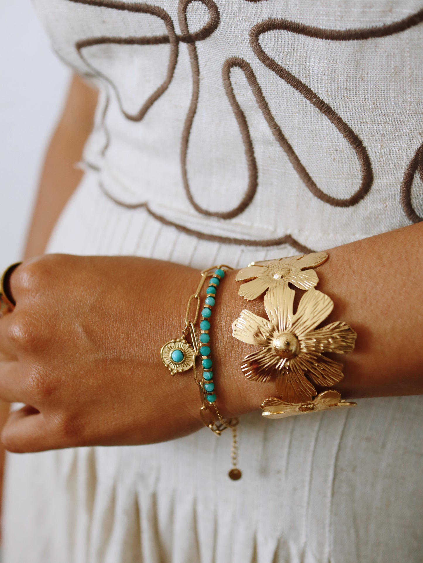 Flower Cuff Bracelet