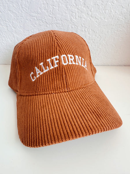 Rust Ribbed California Cap