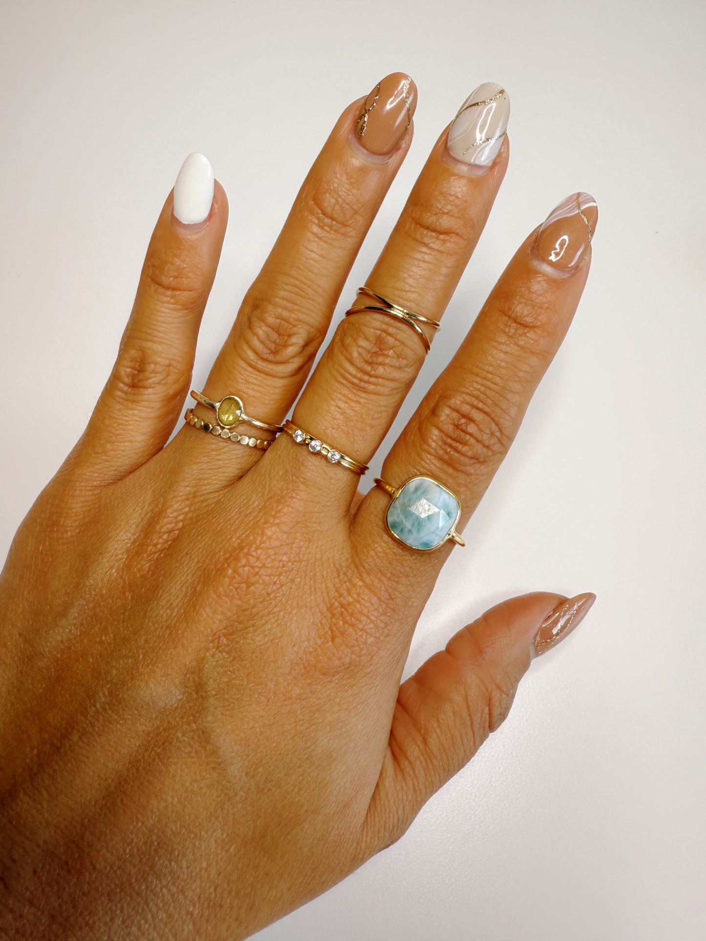 Larimar Gold Vermeil Ring