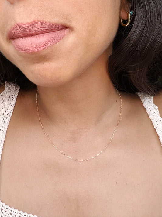 14k Gold Diamond Cut Necklace