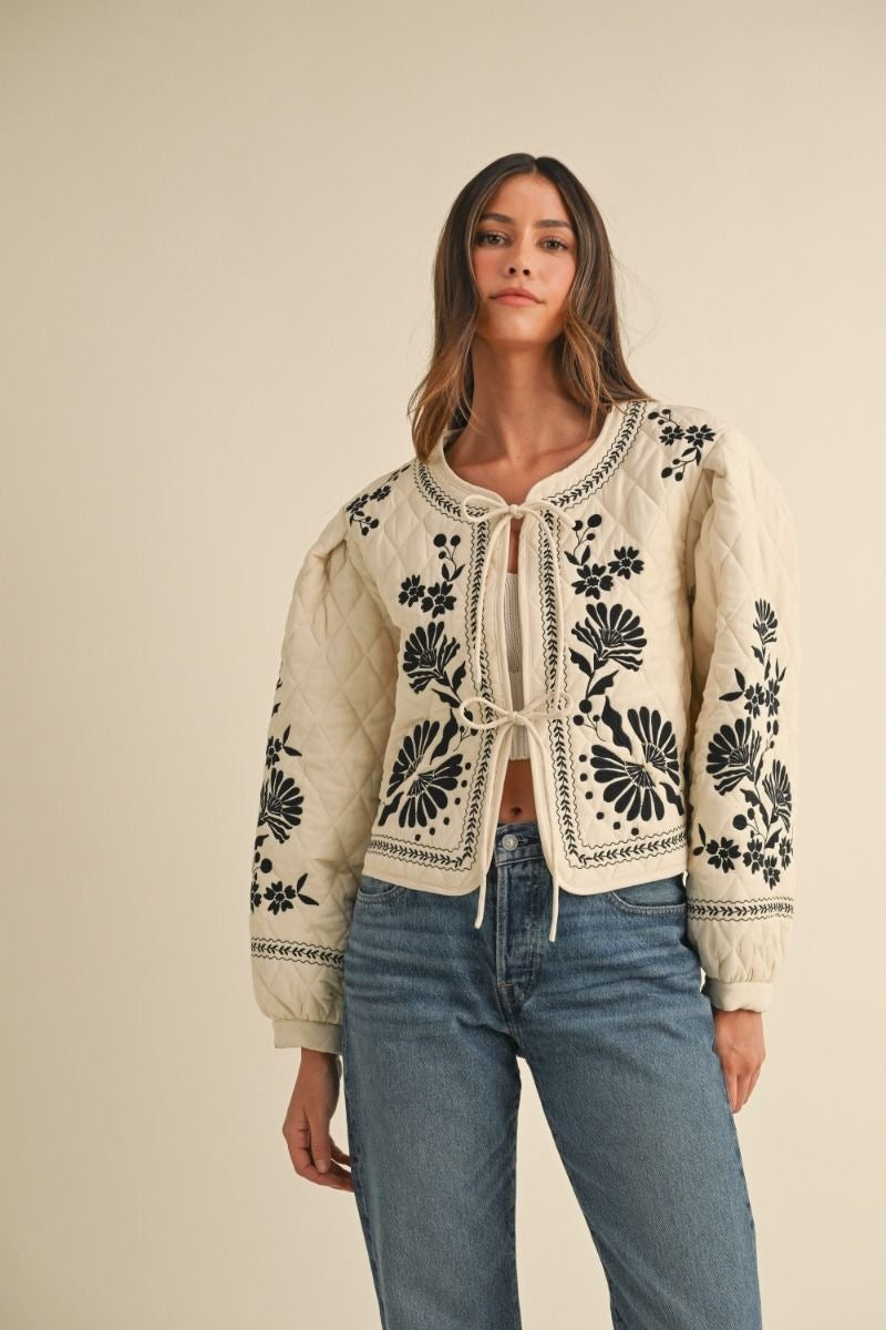 Margarita Embroidered Quilted Jacket