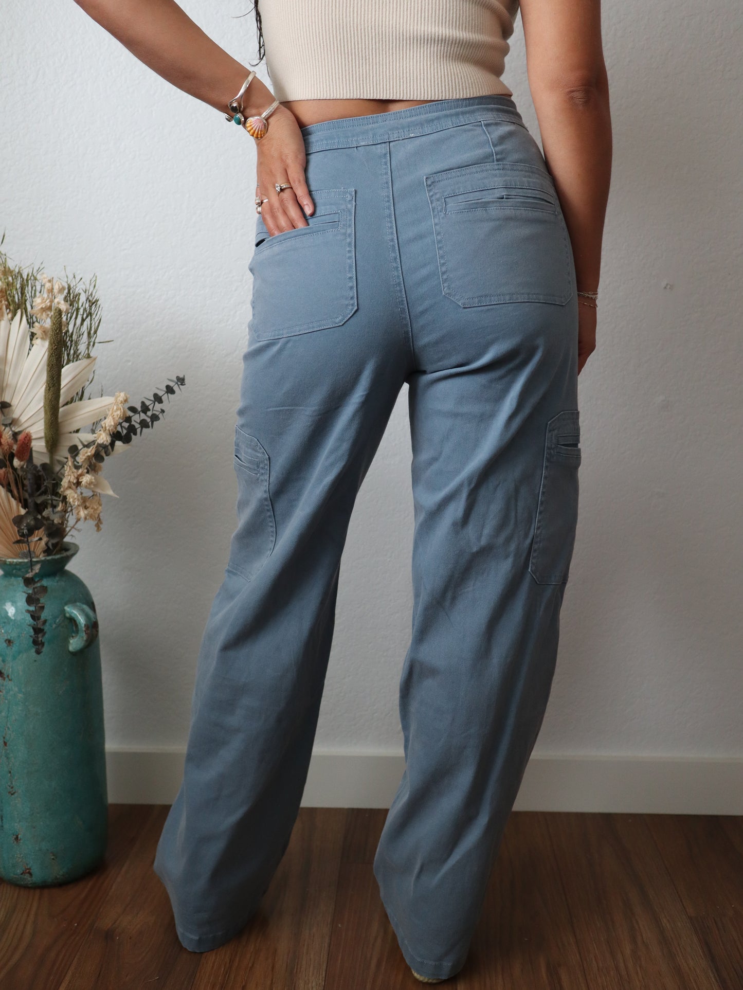 Blue Cargo Pants