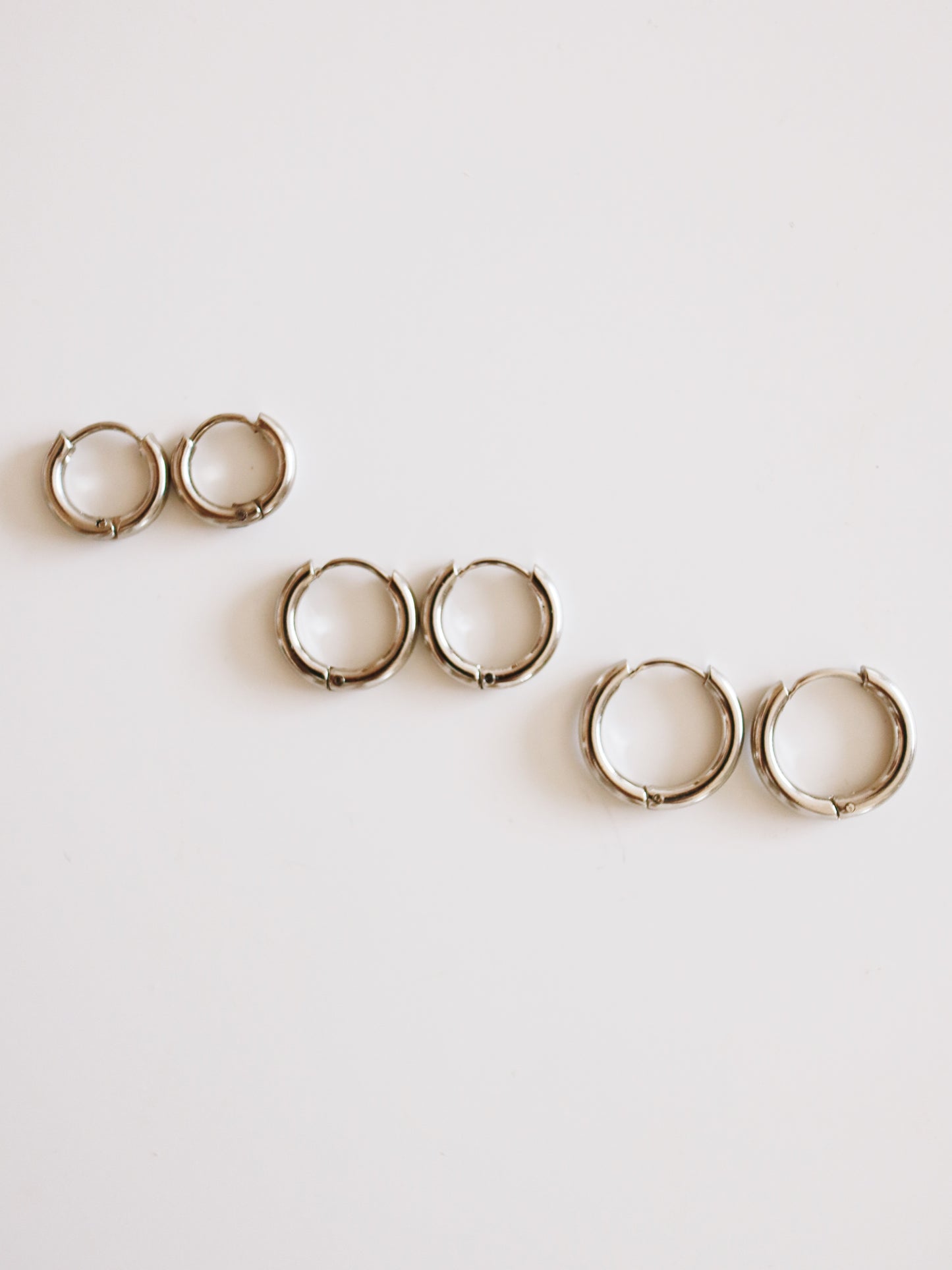 Parker Silver Hoop Set