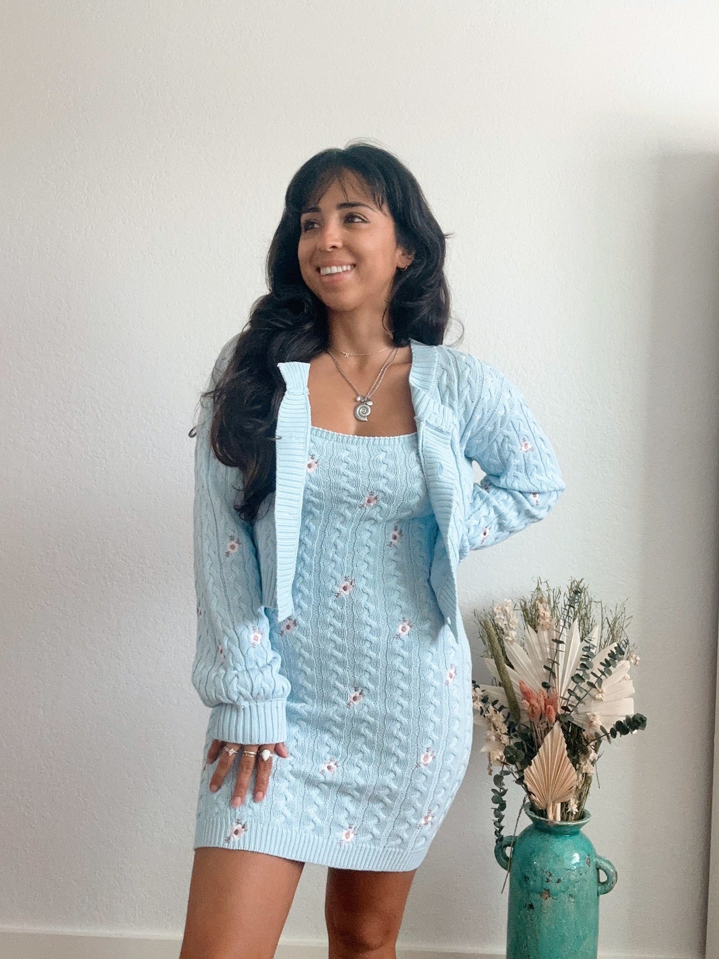 Celeste Dress + Cardigan Set