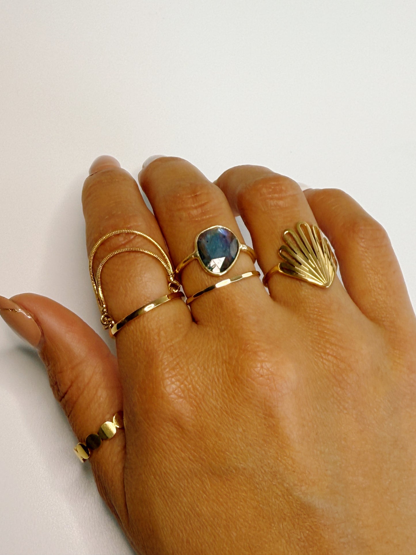 Labradorite Gold Vermeil Ring