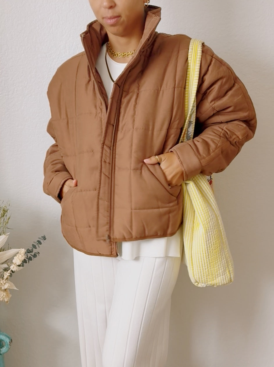 Brown Quilted Jacket