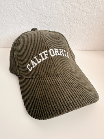 Green Ribbed California Cap