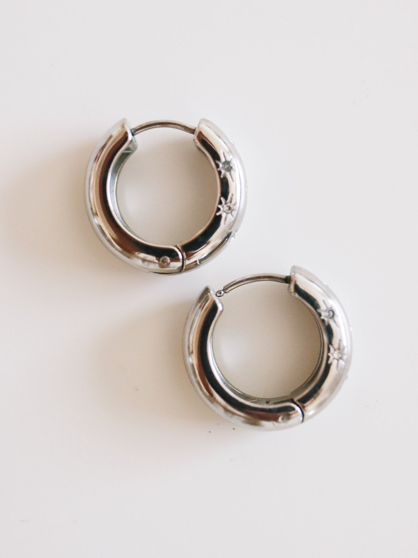 Silver Skye Hoops