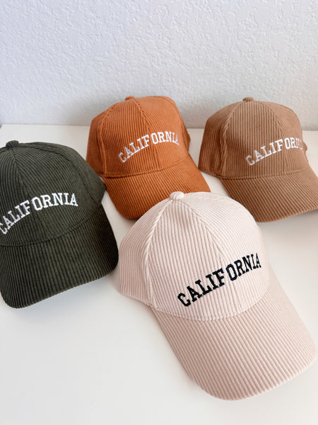 Rust Ribbed California Cap