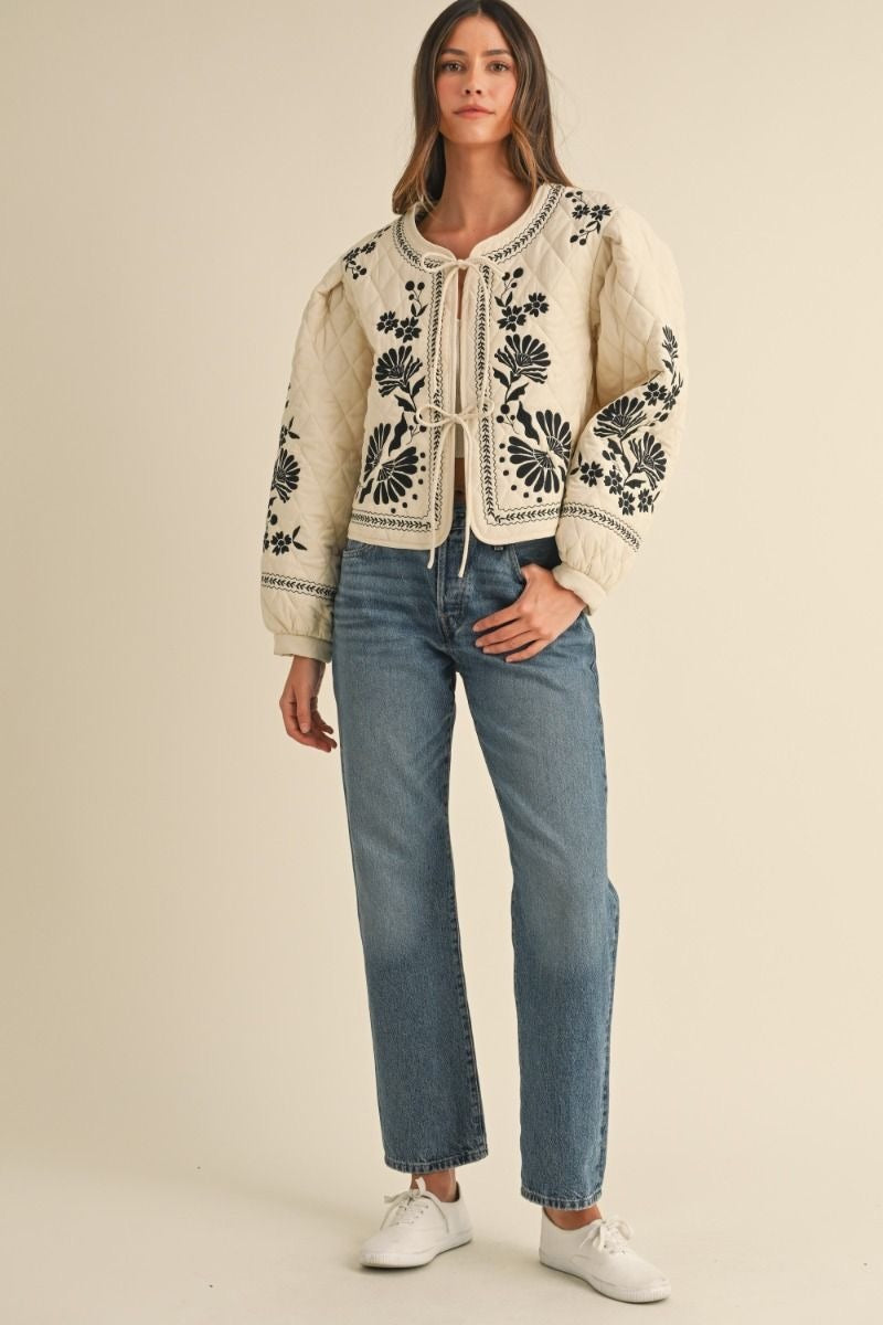 Margarita Embroidered Quilted Jacket