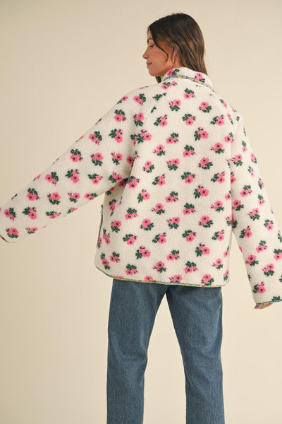 Pink Hyacinth Sherpa Jacket