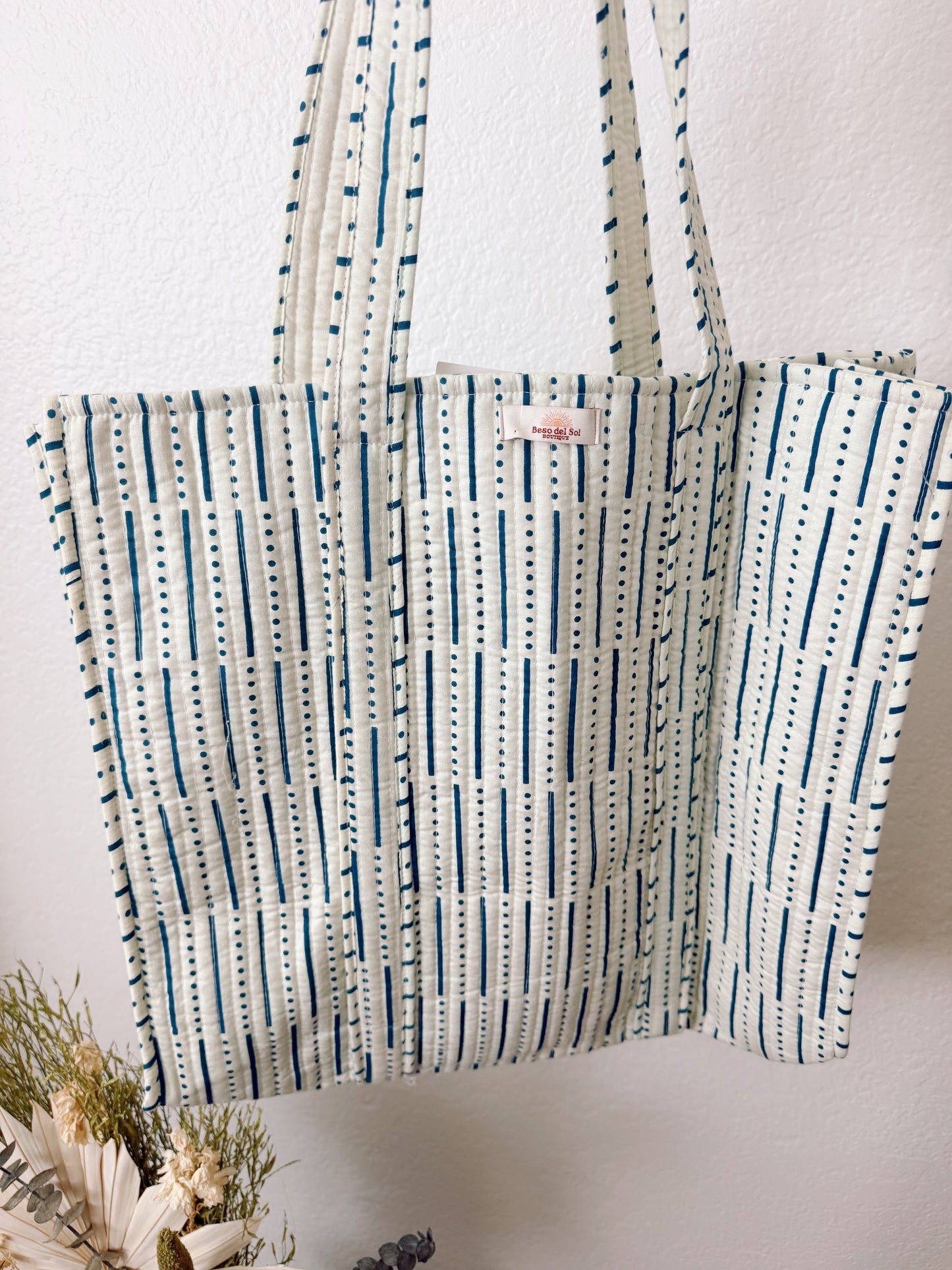 Azulejo Quilted Tote