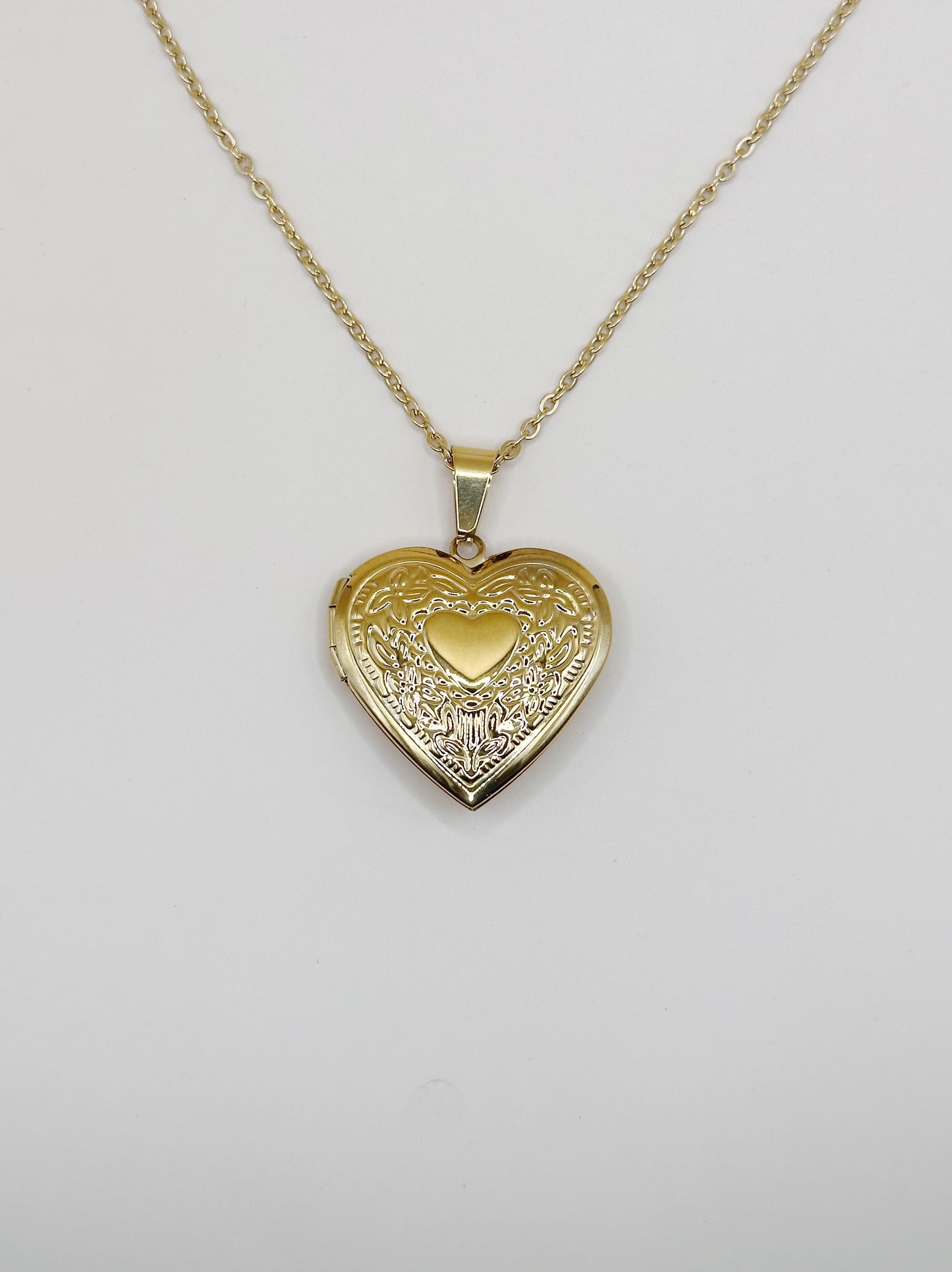 Petunia Heart Locket Necklace