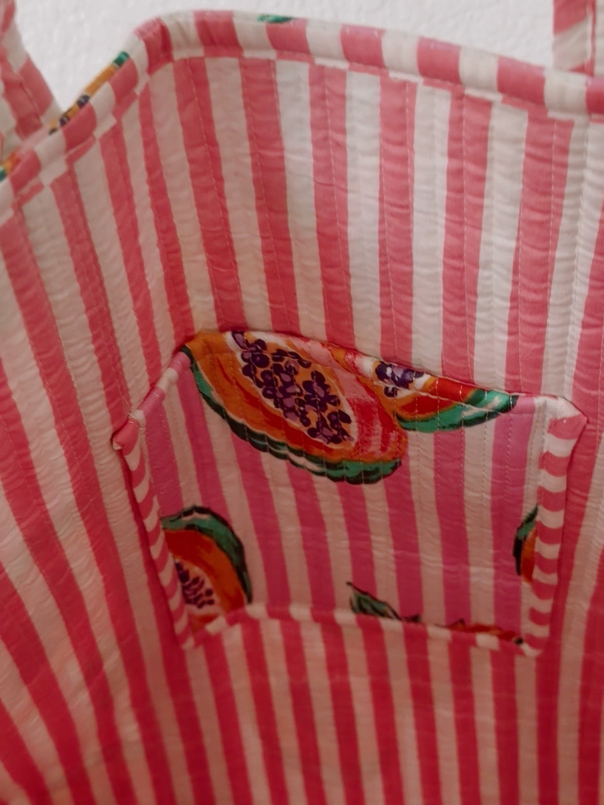 Pink Papaya Quilted Tote