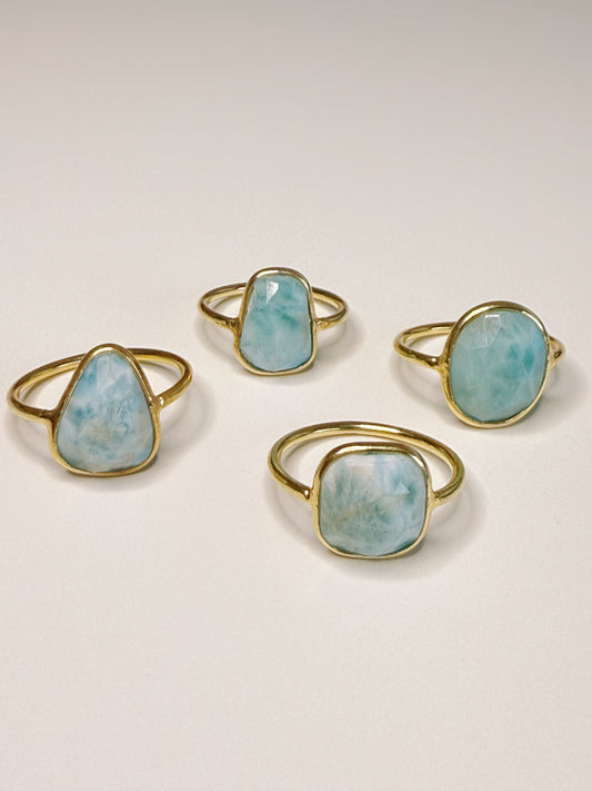 Larimar Gold Vermeil Ring