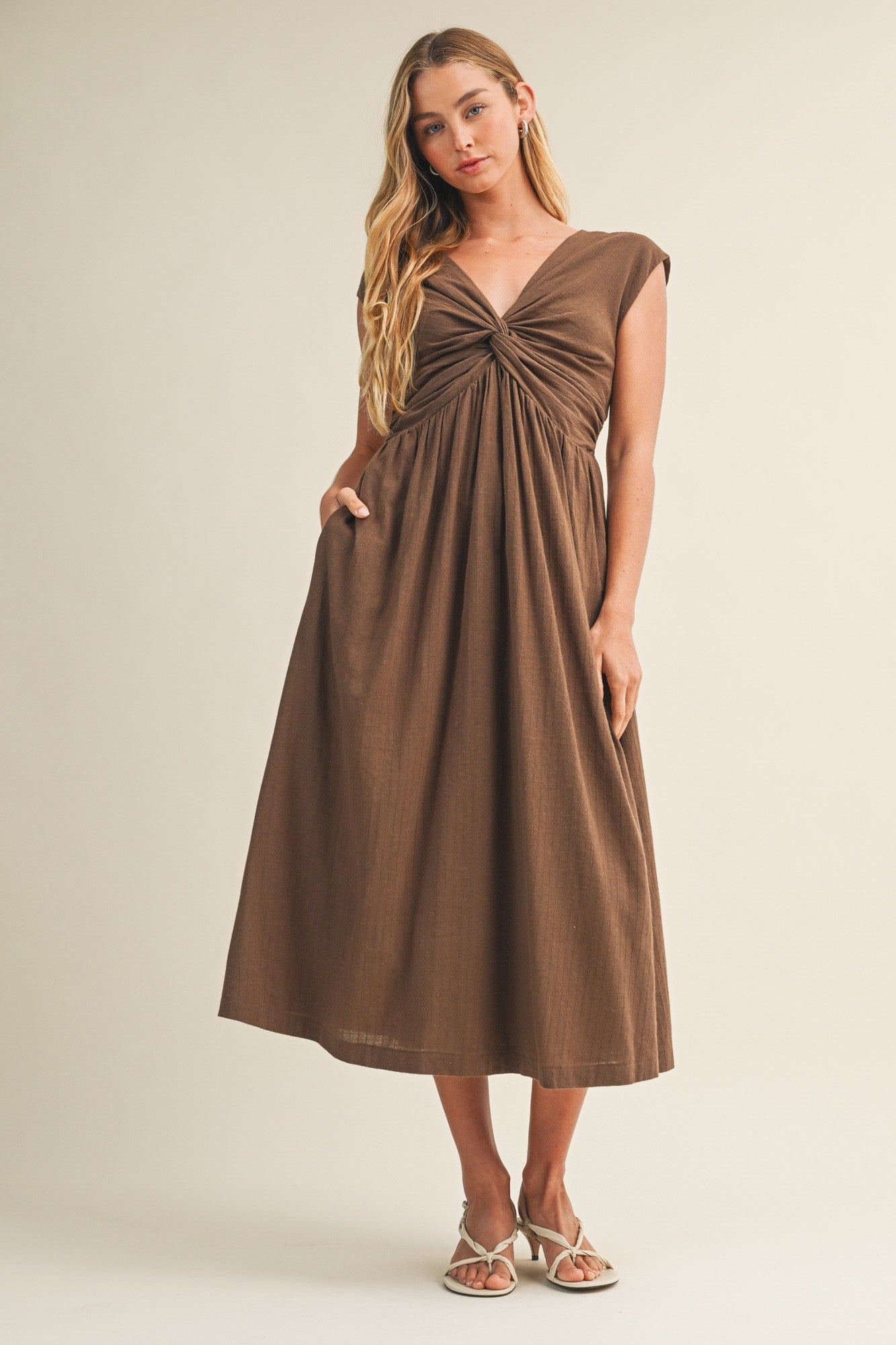Allie Brown Cotton Dress