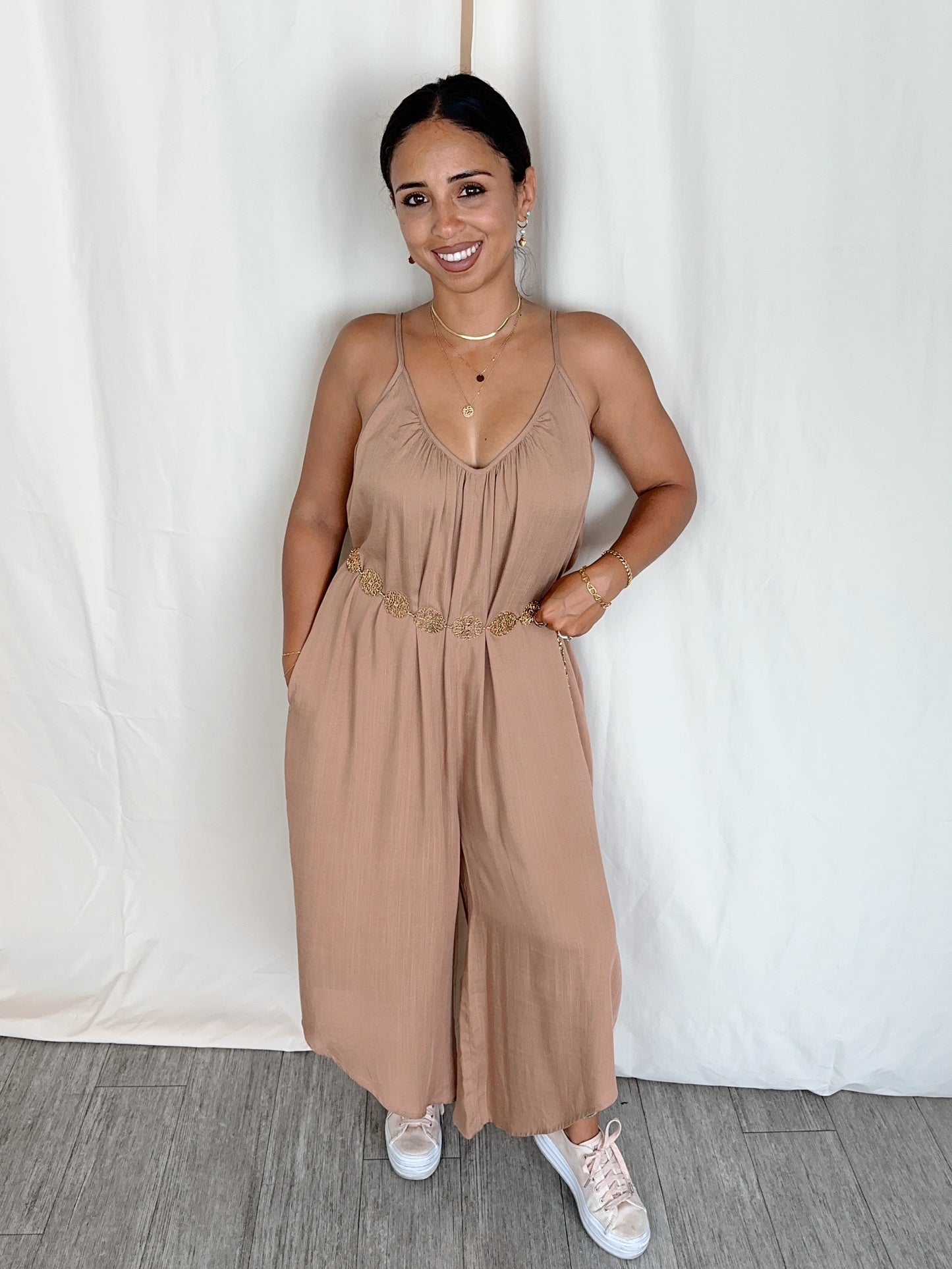 Beige Jumpsuit