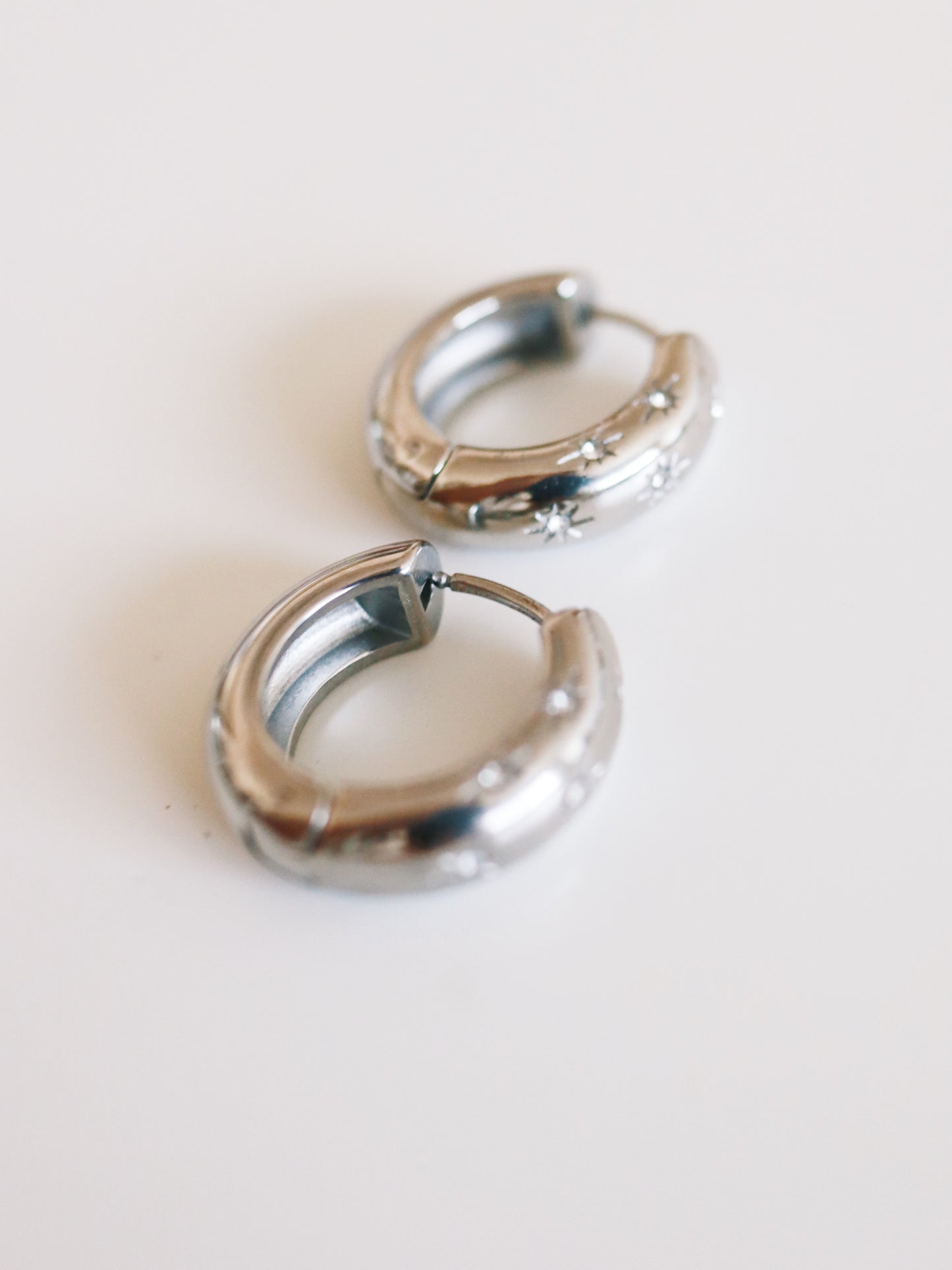 Silver Skye Hoops