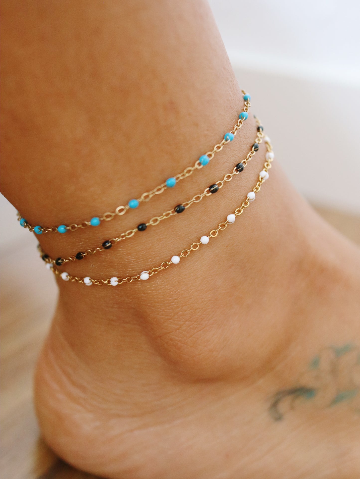 White Satellite Bracelet/Anklet
