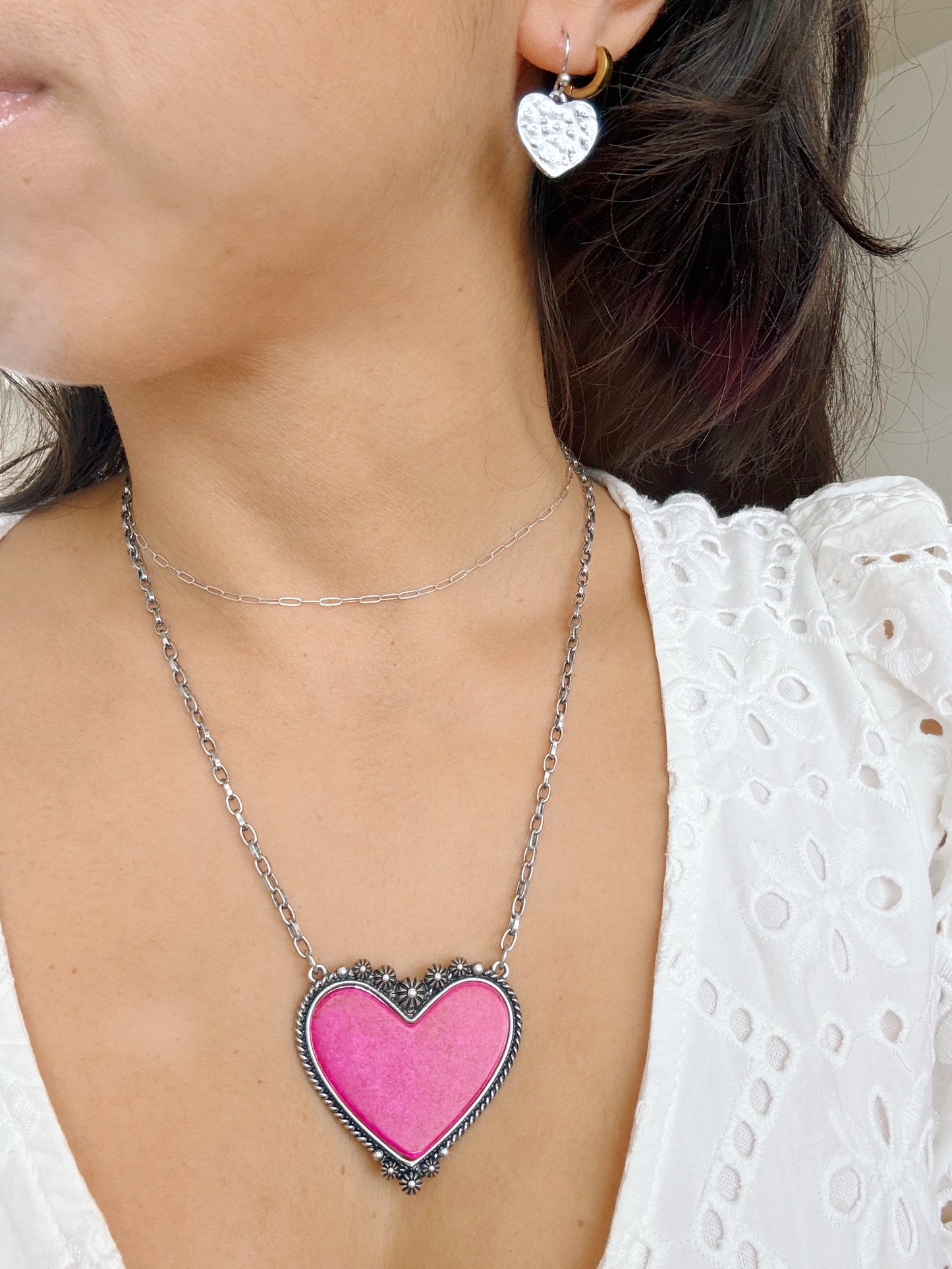 Pink Heart Necklace