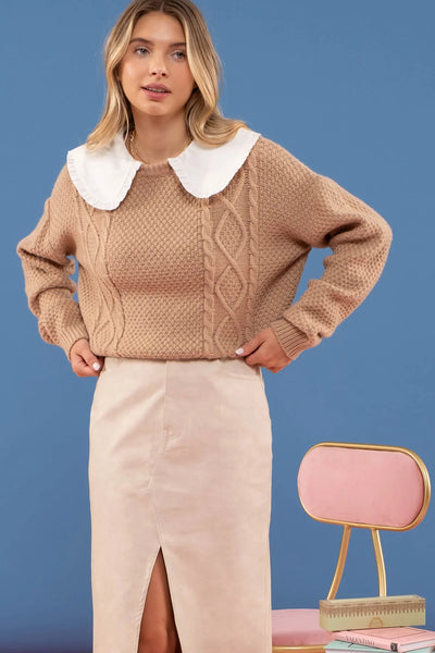 Coquette Beige Sweater