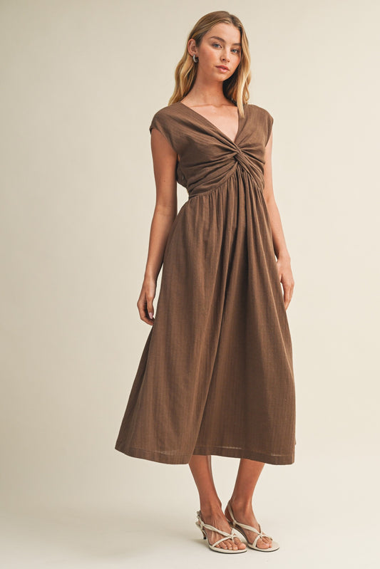 Allie Brown Cotton Dress
