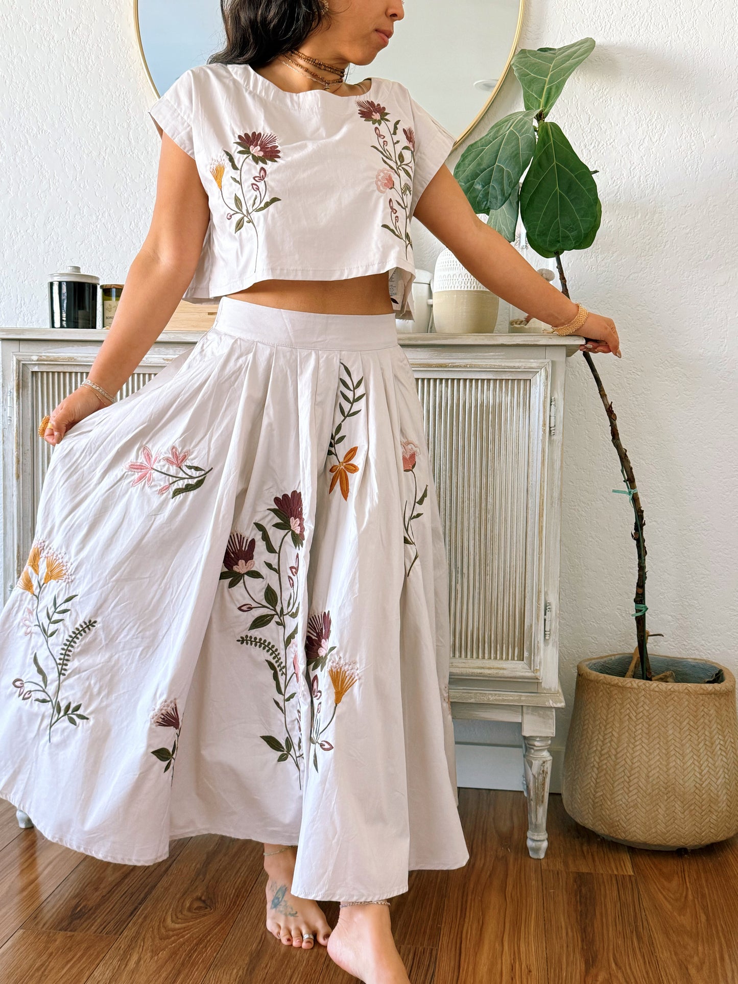 Amapola Embroidered Skirt Set