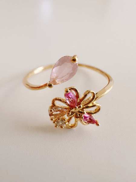 Orchid Crystal Ring