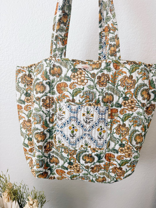 Marigold Quilted Tote