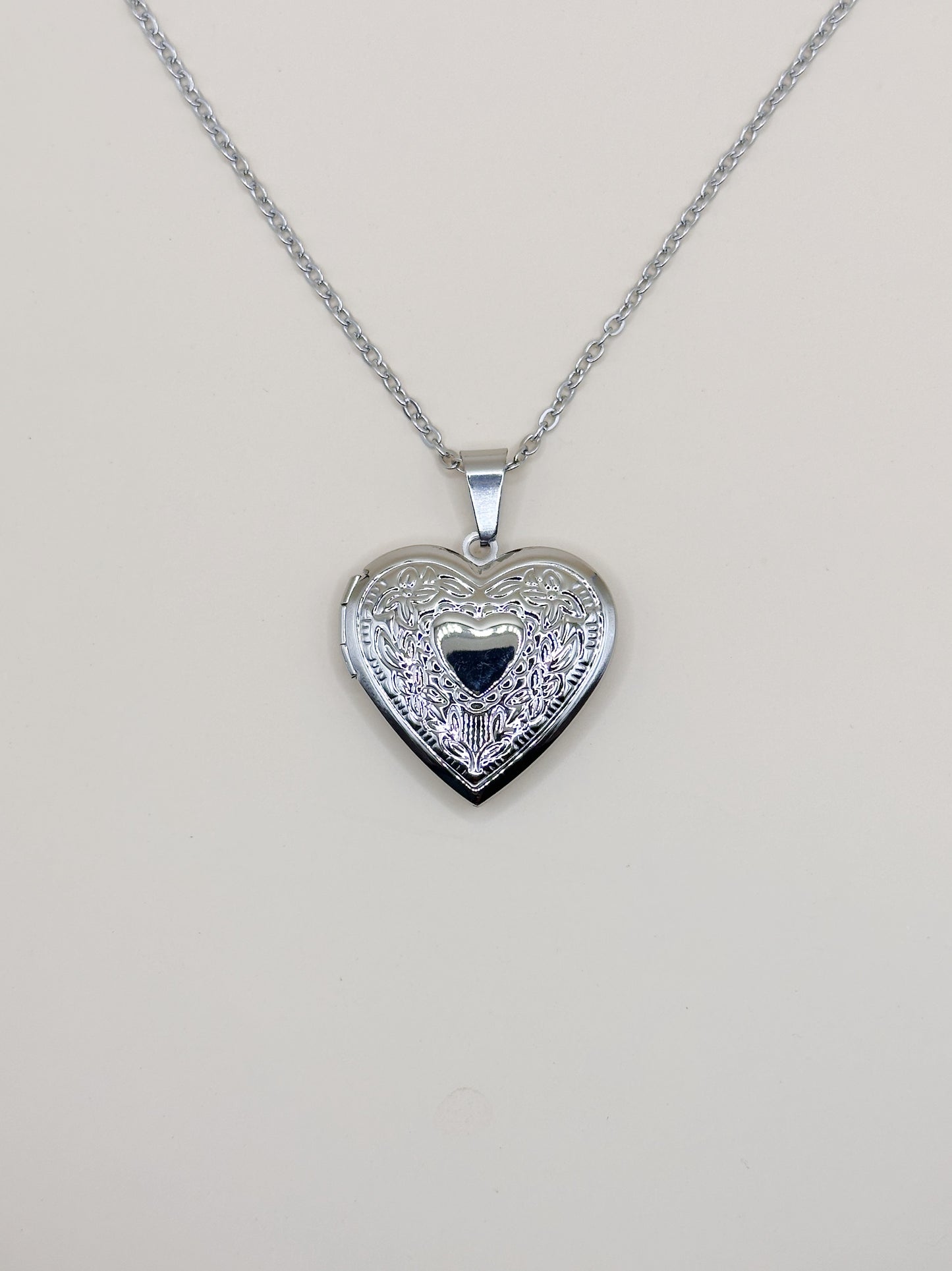 Petunia Heart Locket Necklace