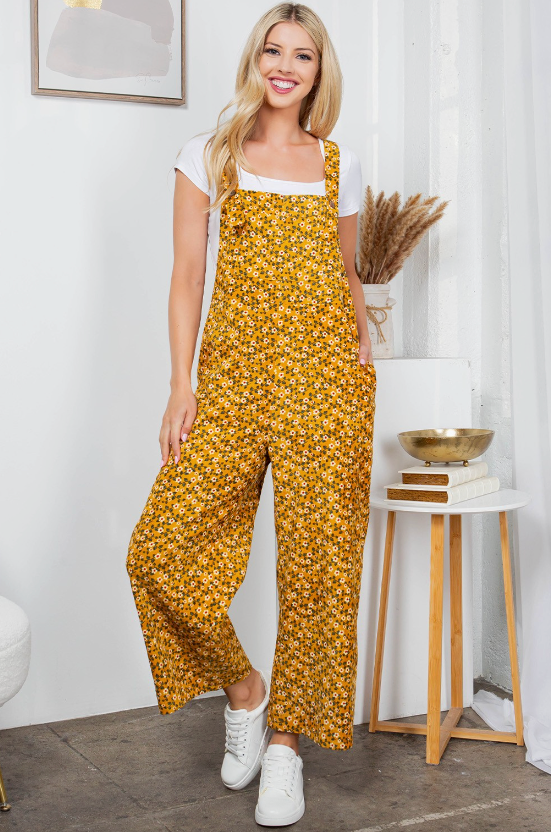 Flower Cordy Overalls