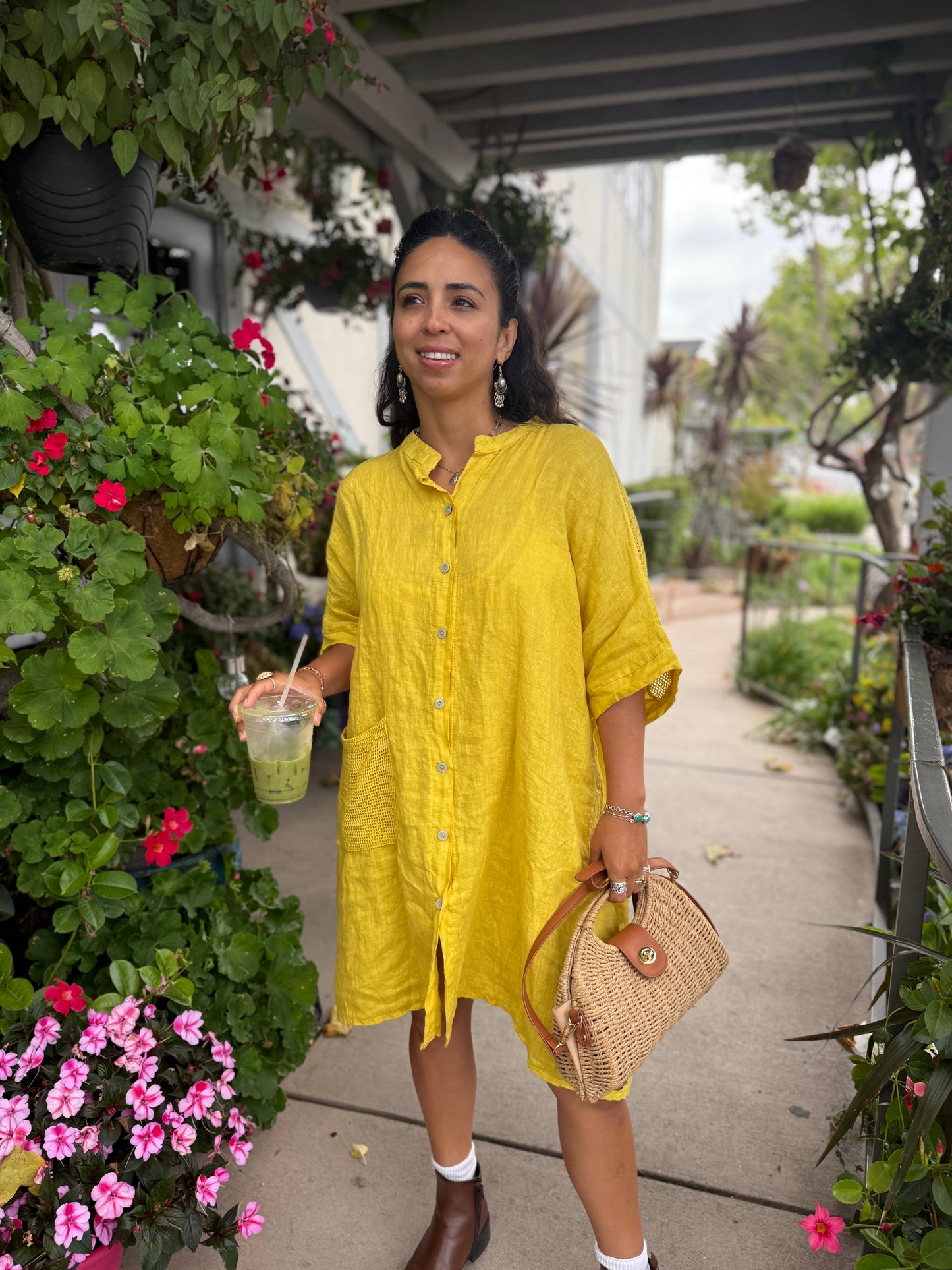 Soleil Linen Tunic Dress