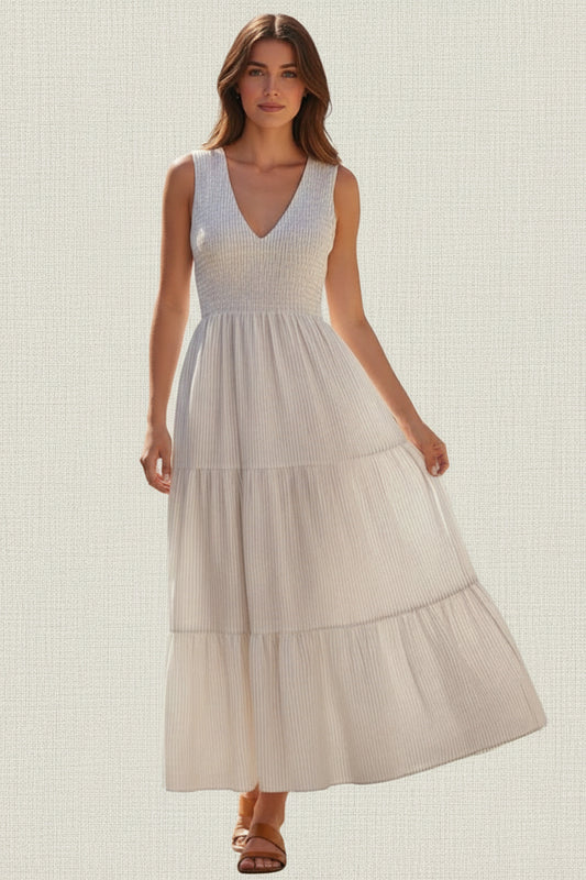 Vera Striped Cotton Dress