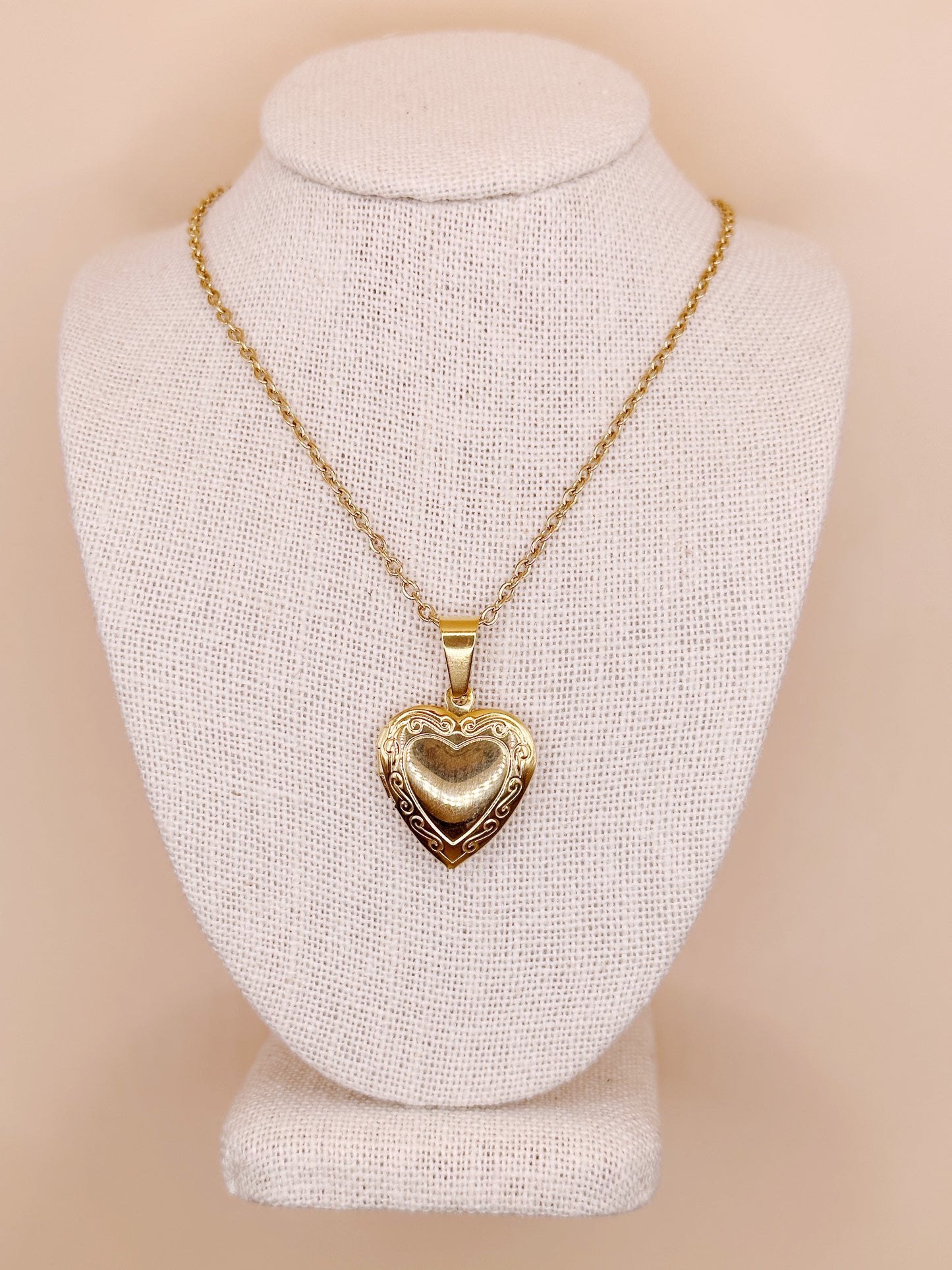 Vintage Heart Locket Necklace