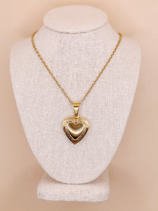 Vintage Heart Locket Necklace