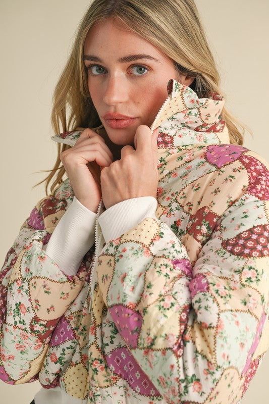 Annie Patchwork Puffer Jacket