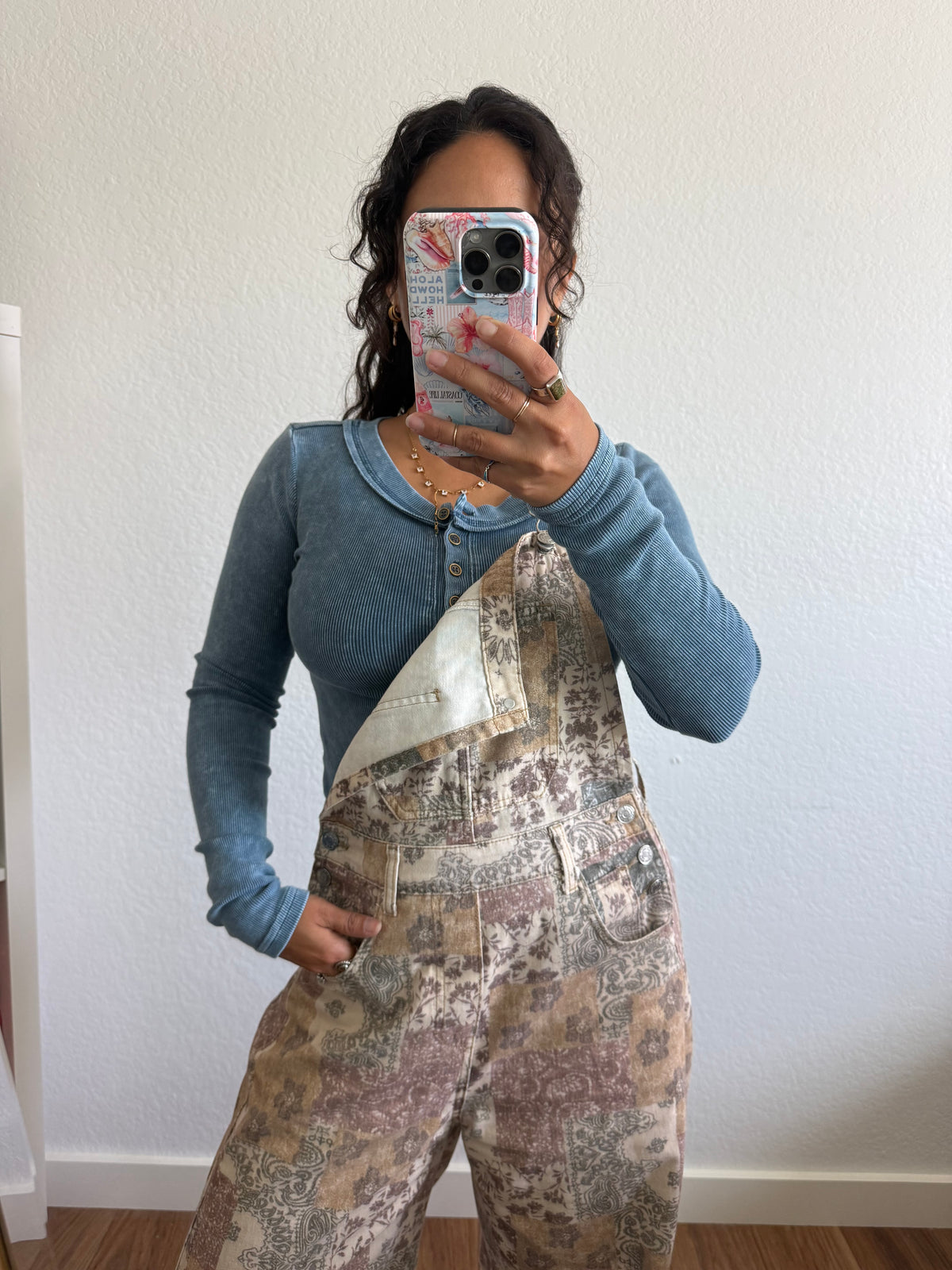 Denim Vintage Wash Long Sleeve Top