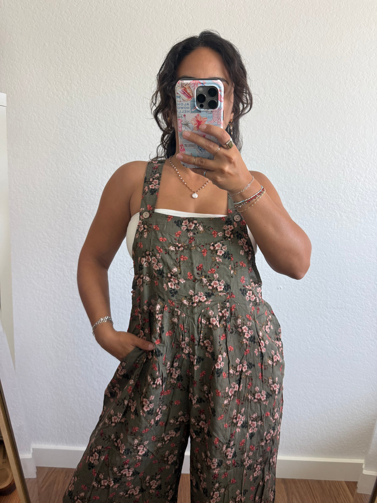 Cherry Blossom Flowy Overalls