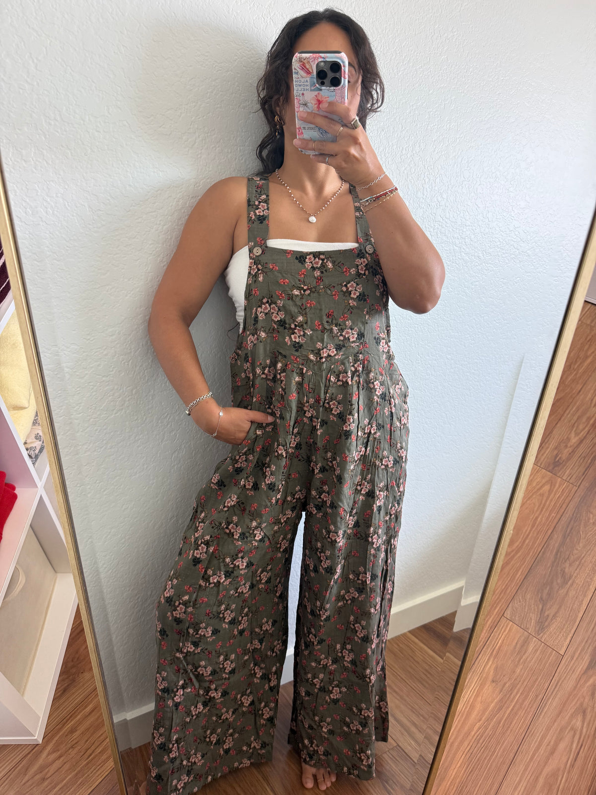 Cherry Blossom Flowy Overalls