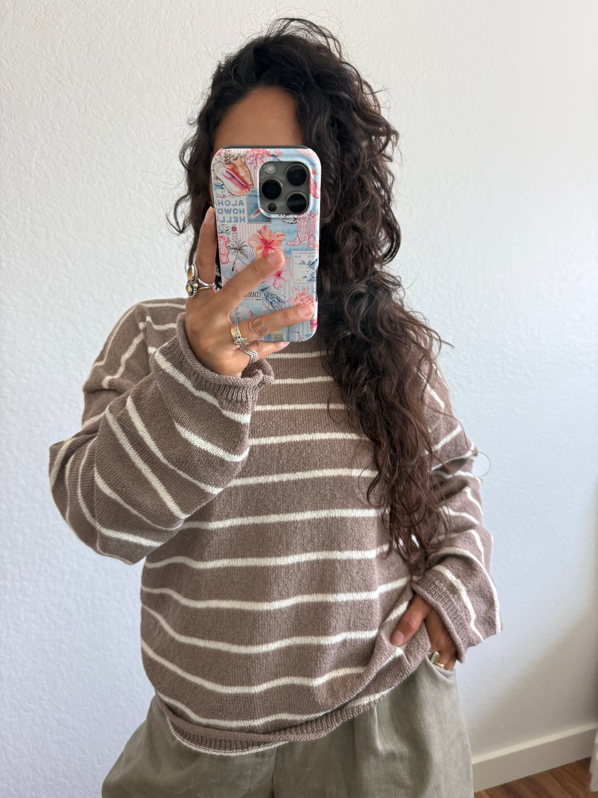 Mocha Striped Sweater