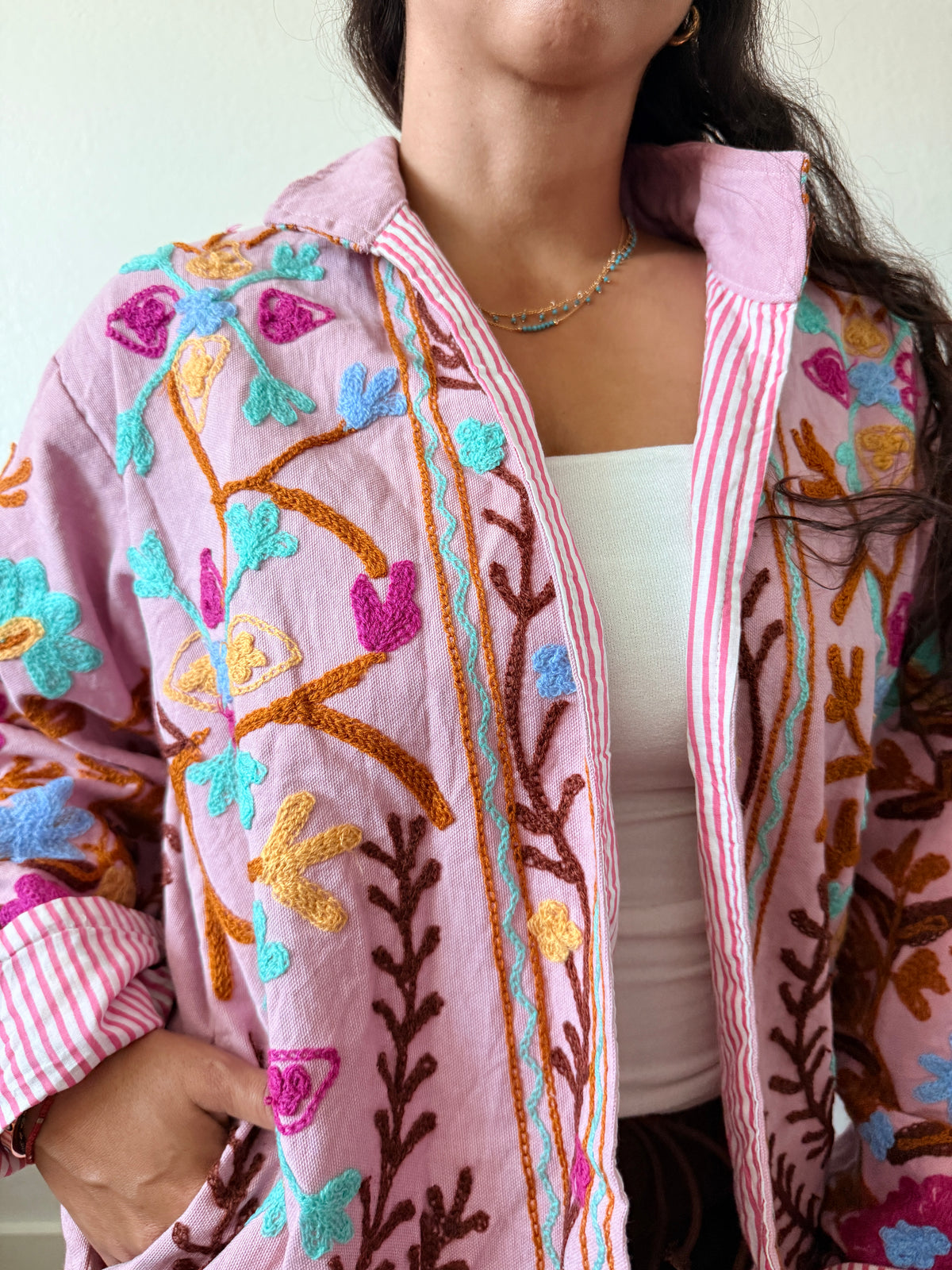 Pink Lotus Cotton Jacket