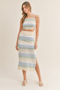 Kauai Striped Skirt Set
