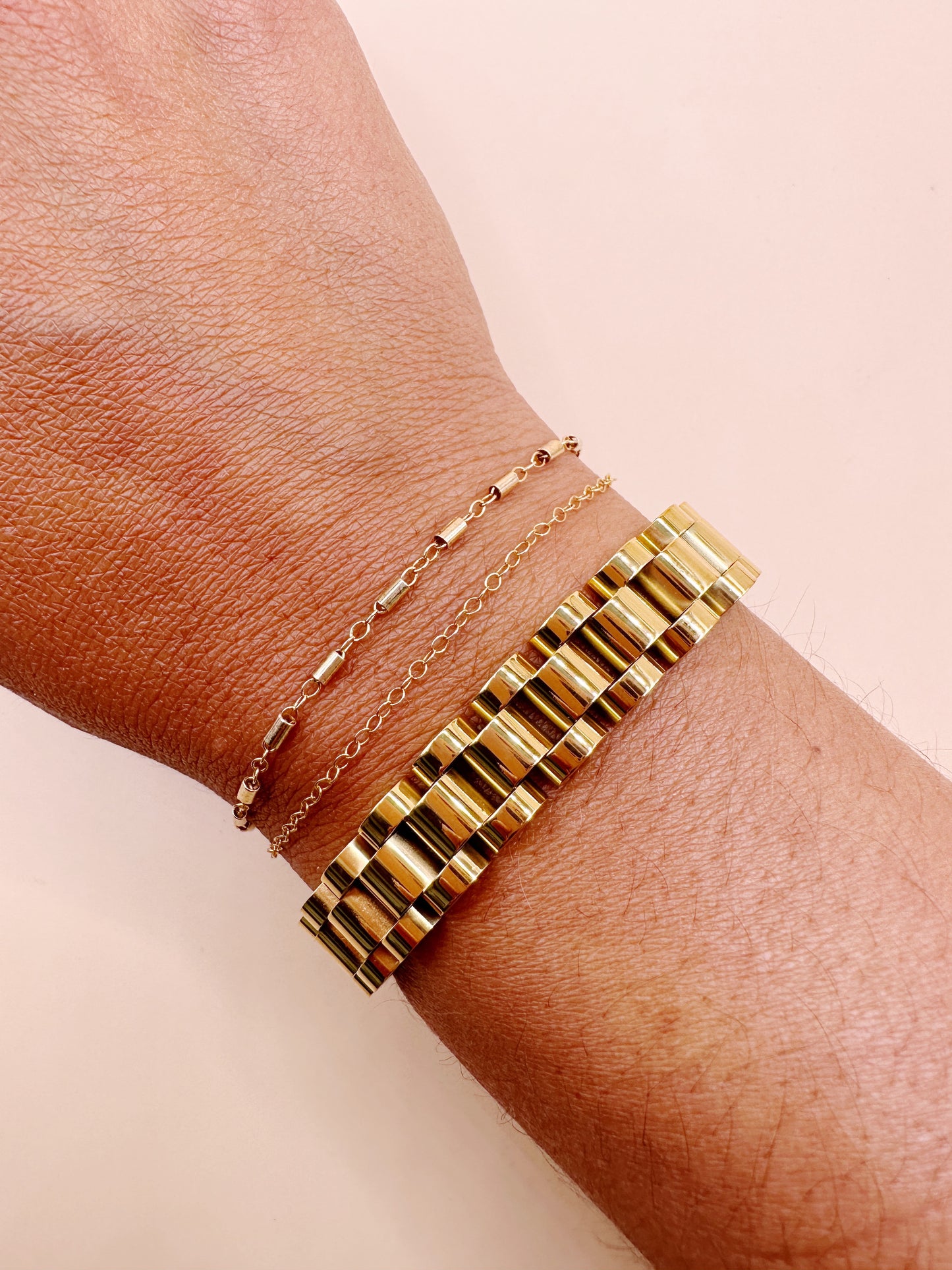 Gold Watchband Bracelet