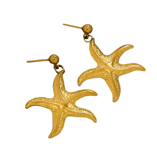 Gold Sea Star Earrings