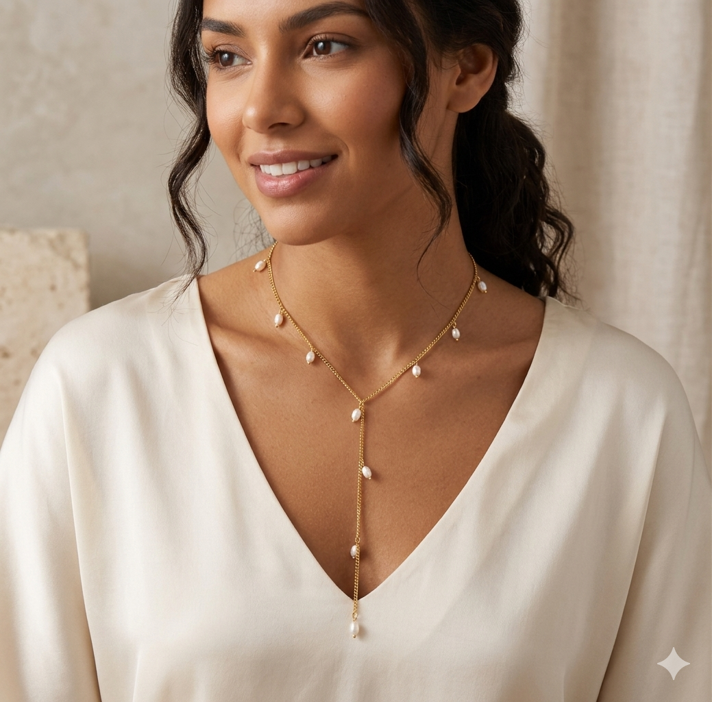 Pearl Lariat Necklace